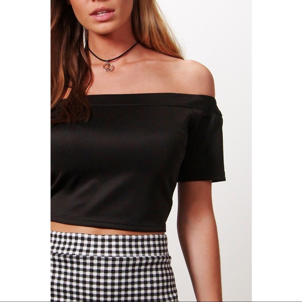 Women's Off-Shoulder Top Black Small